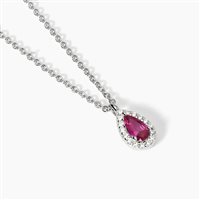 Collana Mabina Donna COOL OR Rétro? in Argento Rubino sintetico 553664 - 553664